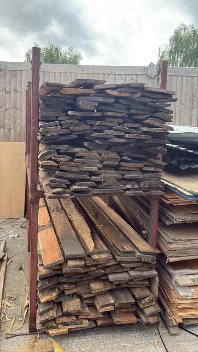Bulk Buy Pack Of 50 Mixed Width Lengths Of Rustic Larch Planks - 3m Long x 5-12 Inch wide 💥£250 Inc Vat💥