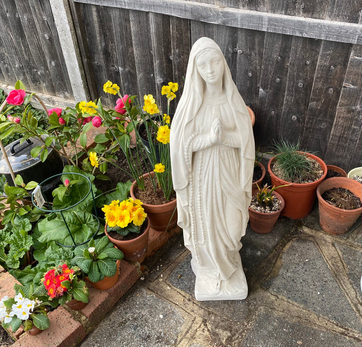 Religious Mary Concrete Garden Ornament Statue Sculpture 77cm Tall - £85 Garden Decoration Salvage Architectural Design