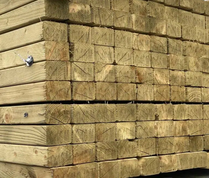 C24 Structural Grade Treated Timber 75 x 47 x 4800mm - 3X2 - £9.50 Per Length Inc Vat