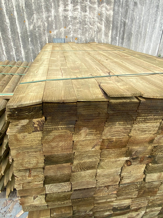 🎈Summer Sale🎈 Pressure Treated Featheredge Cladding 125 x 2400mm - Fence Panel Cladding 💥£2.20 Each Inc Vat💥