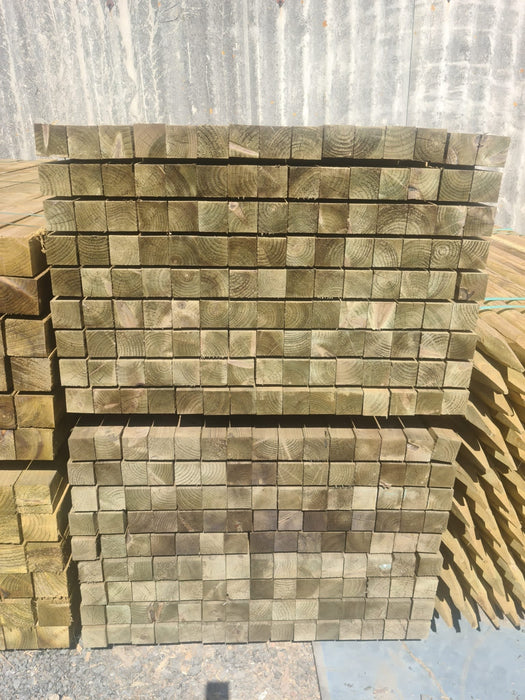 Spruce Treated Fence Posts 75 x 75 x 3000mm (3x3) - £11.50 Each Inc Vat