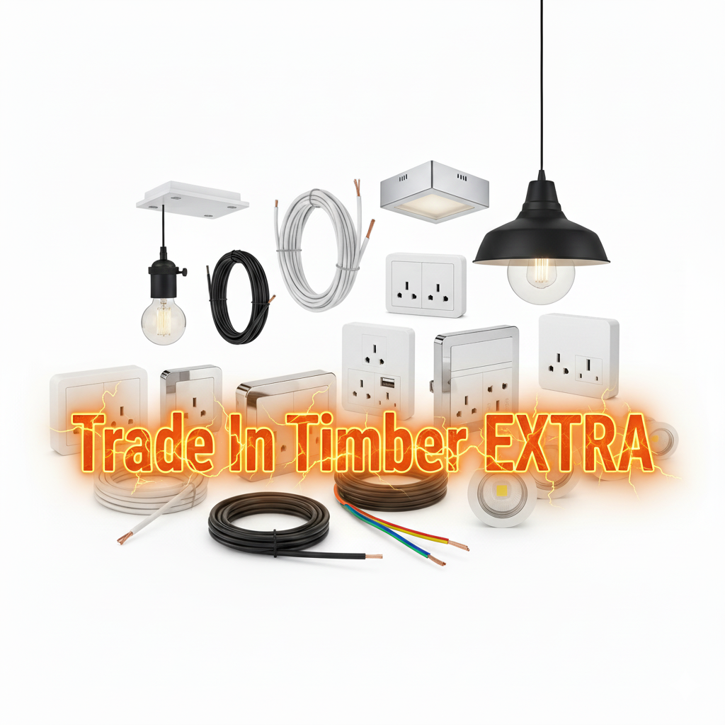 plug sockets, lighting, electrical supplies, for sale online, fast nationwide delivery - Trade In Timber EXTRA