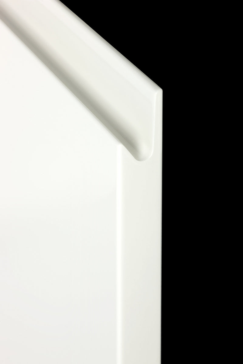 Larissa Handle Less White Gloss J Pull- Replacement Kitchen Doors (895mm High) - Hardware > Hardware Accessories > Cabinet Hardware > Cabinet Doors