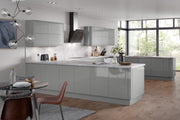 Larissa Handle Less Dust Grey Gloss J Pull- Replacement Kitchen Doors CORNER DOORS -