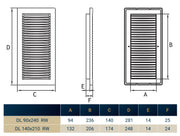 Louvre Vent White DL/140X210 RW LUX With Fly Mesh - Hardware > Heating, Ventilation & Air Conditioning