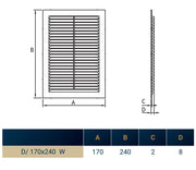 Louvre Vent D/170x240W 240mm X 170mm with Fly Screen - Hardware > Heating, Ventilation & Air Conditioning
