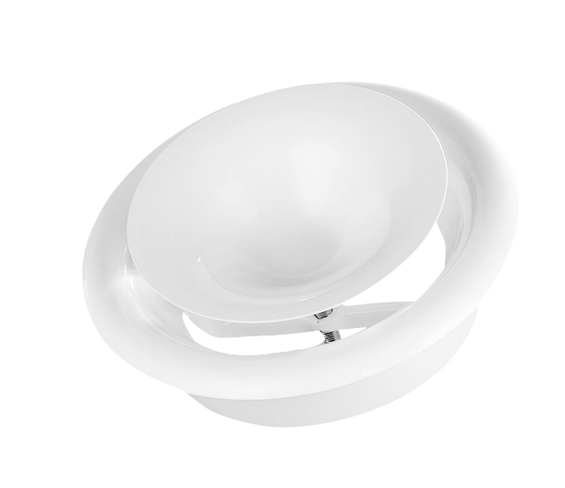 White ABS Extract Ceiling Valve 125mm - Hardware > Heating, Ventilation & Air Conditioning > Vents & Flues
