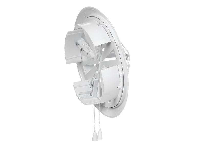 Adjustable Louvre Vent Round 80mm-160mm White - Hardware > Heating, Ventilation & Air Conditioning