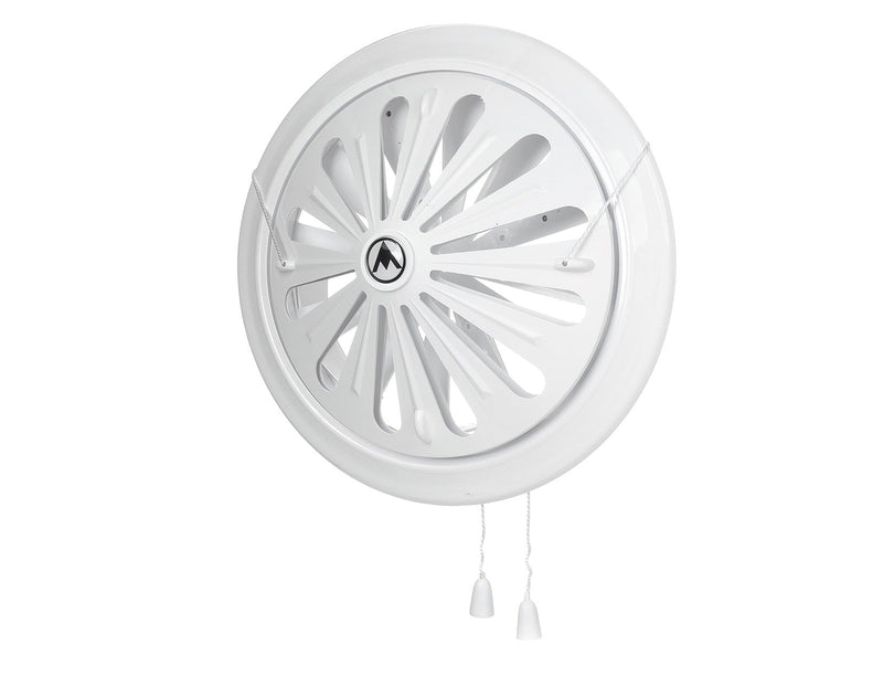Adjustable Louvre Vent Round 80mm-160mm White - Hardware > Heating, Ventilation & Air Conditioning