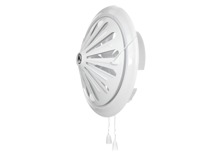 Adjustable Louvre Vent Round 80mm-160mm White - Hardware > Heating, Ventilation & Air Conditioning
