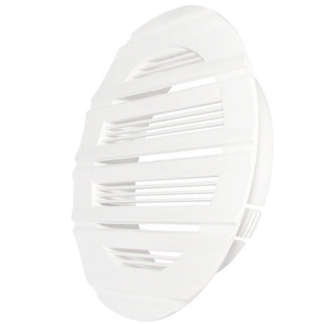 Louvre Vent Round Bella 100mm White - Hardware > Heating, Ventilation & Air Conditioning