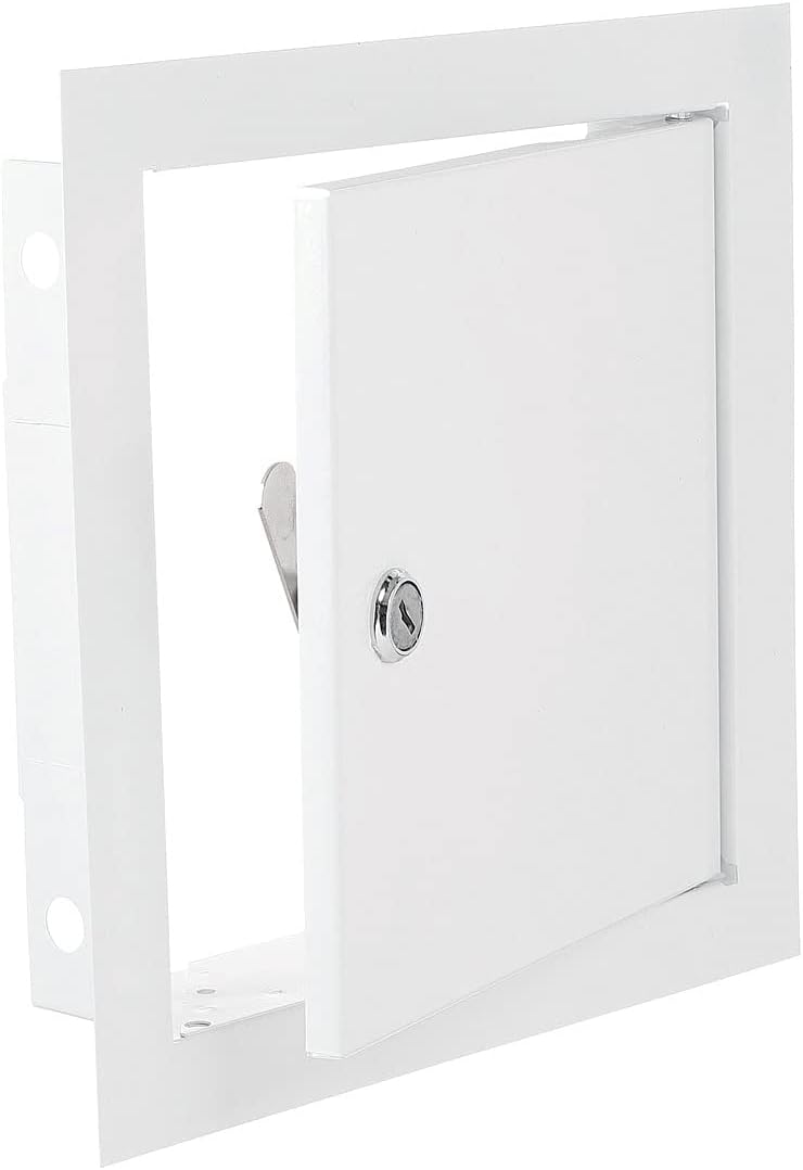 Access Panel Door Metal With Lock, White 300mm x 300mm - Hardware > Building Materials > Hatches