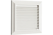 Louvre Vent White Duo Smart 165 With Fly Mesh - Hardware > Heating, Ventilation & Air Conditioning