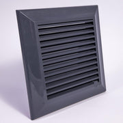 Louvre Vent Graphite Duo Smart 135G 135mm With Fly Mesh - Hardware > Heating, Ventilation & Air Conditioning