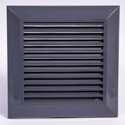 Louvre Vent Graphite Duo Smart 135G 135mm With Fly Mesh - Hardware > Heating, Ventilation & Air Conditioning