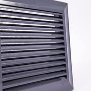 Louvre Vent Graphite Duo Smart 135G 135mm With Fly Mesh - Hardware > Heating, Ventilation & Air Conditioning