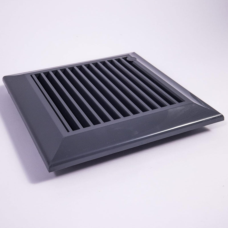 Louvre Vent Graphite Duo Smart 140/210 140mm X 210mm With Fly Mesh - Hardware > Heating, Ventilation & Air Conditioning