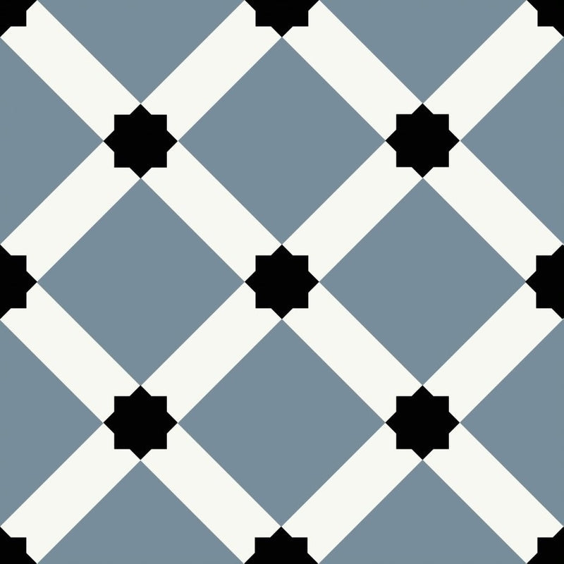 Symphony Blue Ornamental 2 (14 per Box) - Porcelain Tiles