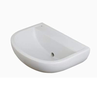 50cm Special Needs Horizontal Outlet Basin with no Tap Hole - Bathrooms