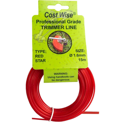 Strimmer Line Red Star 1.6mm x 15m - Home & Garden > Lawn & Garden > Outdoor Power Equipment Accessories > Weed Trimmer Accessories > Weed Trimmer Blades & Spools > Weed Trimmer Spools Garden tools & Accesories