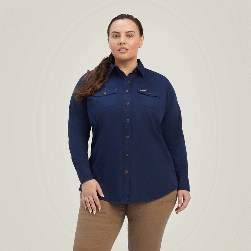 Ariat P20340 Womens Rebar Washed Twill Work Shirt - WOMENS T-SHIRTS