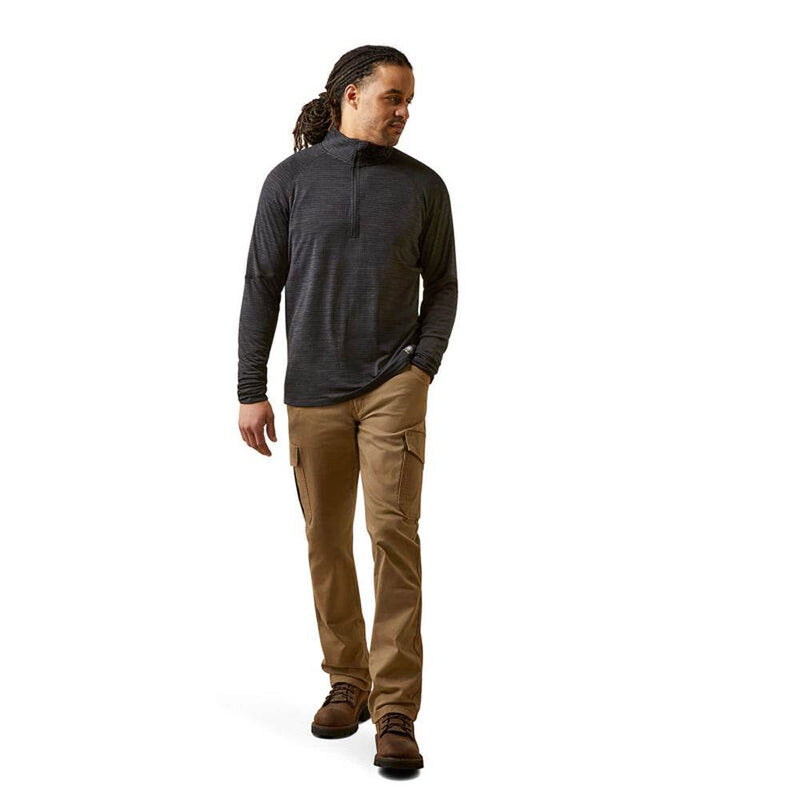 Ariat 10046513 Rebar Gridwork Baselayer 1/4 Zip Top - SWEATSHIRTS
