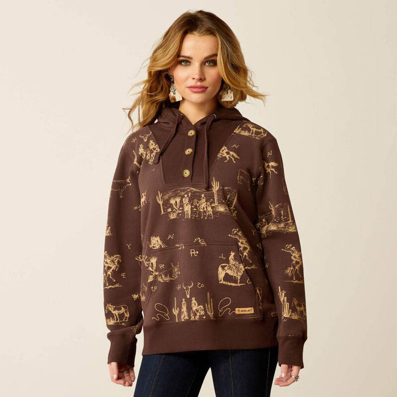 Ariat 10052413 Women's Ranchin Hoodie Sweatshirt - WOMENS HOODIES