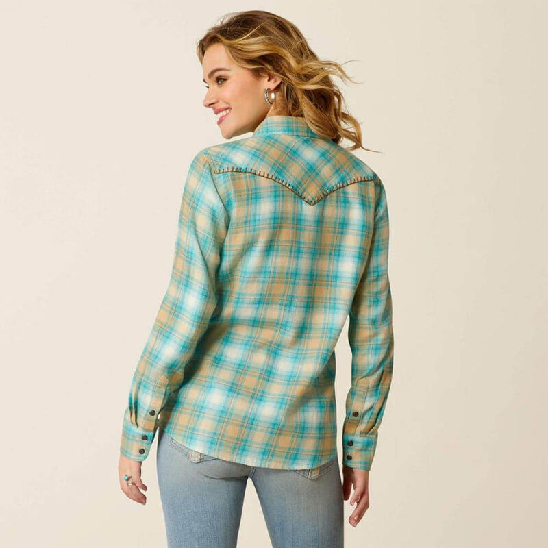 Ariat P30419 Women's Roping Plaid Western Shirt - WOMENS T-SHIRTS