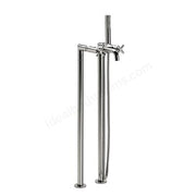 Loft Chrome Floor Standing Bath Shower Mixer Kit - Bathrooms
