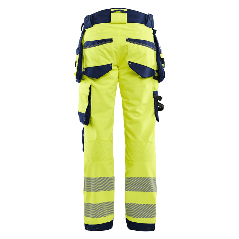 Blaklader 1122 Hi-Vis 4-Way Stretch Kneepad Trousers Hi-Vis Yellow - Apparel & Accessories > Clothing > Uniforms > Contractor Pants & Coveralls HI-VIS TROUSERS
