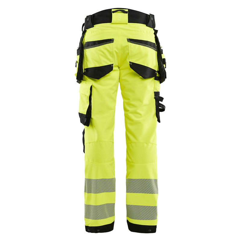 Blaklader 1122 Hi-Vis 4-Way Stretch Kneepad Trousers Hi-Vis Yellow - Apparel & Accessories > Clothing > Uniforms > Contractor Pants & Coveralls HI-VIS TROUSERS