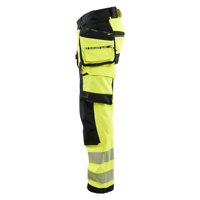 Blaklader 1122 Hi-Vis 4-Way Stretch Kneepad Trousers Hi-Vis Yellow - Apparel & Accessories > Clothing > Uniforms > Contractor Pants & Coveralls HI-VIS TROUSERS