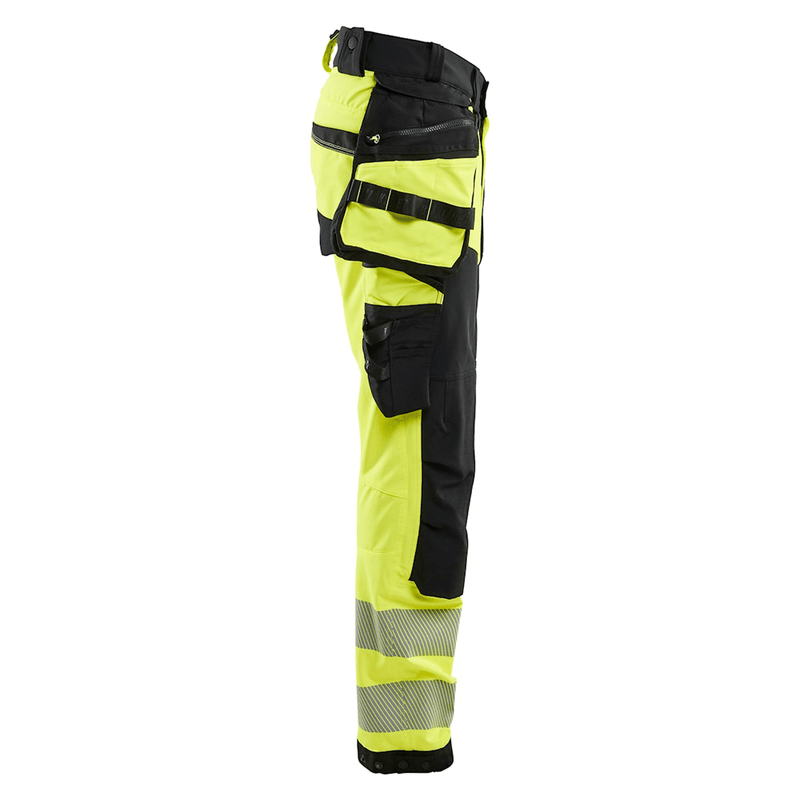 Blaklader 1122 Hi-Vis 4-Way Stretch Kneepad Trousers Hi-Vis Yellow - Apparel & Accessories > Clothing > Uniforms > Contractor Pants & Coveralls HI-VIS TROUSERS
