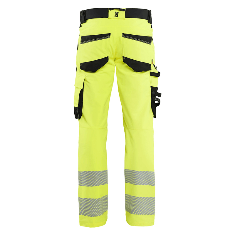Blaklader 1124 Hi-Vis 4-Way Stretch Kneepad Trousers Hi-Vis Yellow - Apparel & Accessories > Clothing > Uniforms > Contractor Pants & Coveralls HI-VIS TROUSERS
