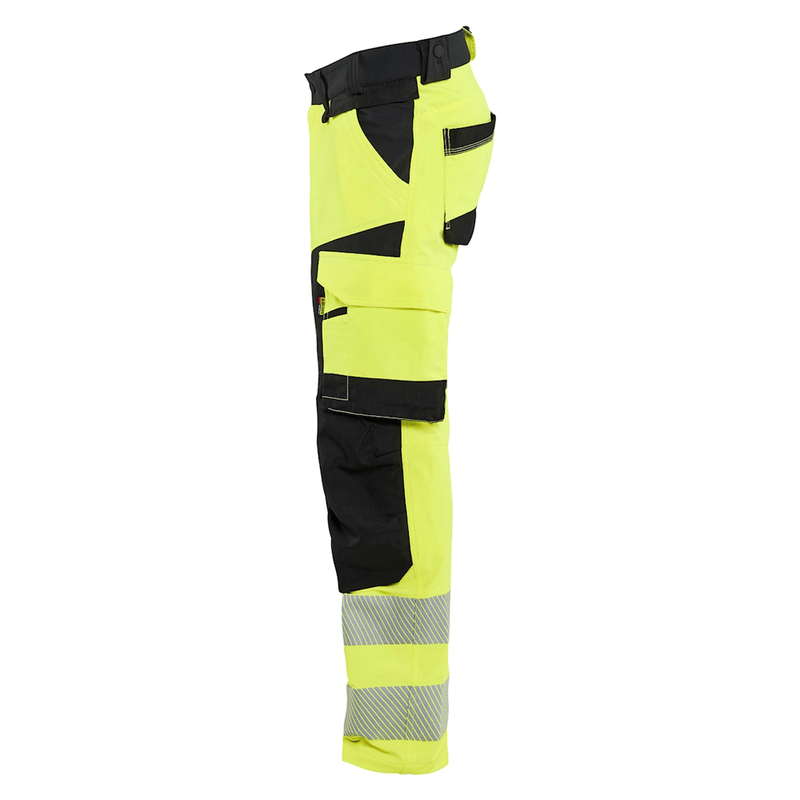 Blaklader 1124 Hi-Vis 4-Way Stretch Kneepad Trousers Hi-Vis Yellow - Apparel & Accessories > Clothing > Uniforms > Contractor Pants & Coveralls HI-VIS TROUSERS