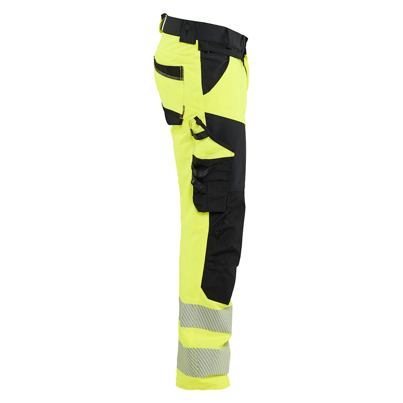 Blaklader 1124 Hi-Vis 4-Way Stretch Kneepad Trousers Hi-Vis Yellow - Apparel & Accessories > Clothing > Uniforms > Contractor Pants & Coveralls HI-VIS TROUSERS