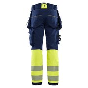 Blaklader 1125 Hi-Vis 4-Way Stretch Kneepad Trousers Navy/Yellow - Apparel & Accessories > Clothing > Uniforms > Contractor Pants & Coveralls HI-VIS TROUSERS