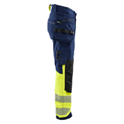 Blaklader 1125 Hi-Vis 4-Way Stretch Kneepad Trousers Navy/Yellow - Apparel & Accessories > Clothing > Uniforms > Contractor Pants & Coveralls HI-VIS TROUSERS