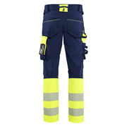 Blaklader 1126 Hi-Vis 4-Way Stretch Kneepad Trousers Navy/Yellow - Apparel & Accessories > Clothing > Uniforms > Contractor Pants & Coveralls HI-VIS TROUSERS