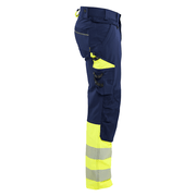 Blaklader 1126 Hi-Vis 4-Way Stretch Kneepad Trousers Navy/Yellow - Apparel & Accessories > Clothing > Uniforms > Contractor Pants & Coveralls HI-VIS TROUSERS