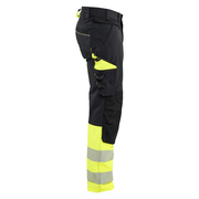Blaklader 1126 Hi-Vis 4-Way Stretch Kneepad Trousers Black/Yellow - Apparel & Accessories > Clothing > Uniforms > Contractor Pants & Coveralls HI-VIS TROUSERS