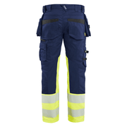 Blaklader 1130 Hi-Vis Stretch Kneepad Trousers Navy/Yellow - Apparel & Accessories > Clothing > Uniforms > Contractor Pants & Coveralls HI-VIS TROUSERS