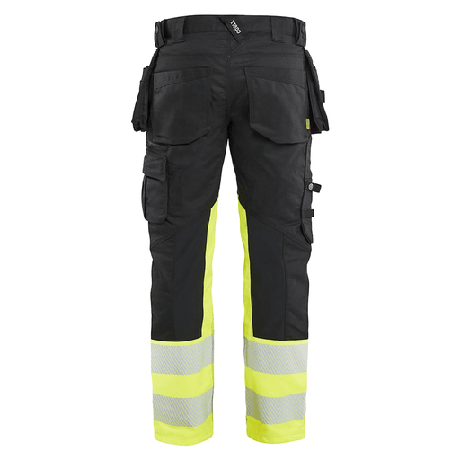 Blaklader 1130 Hi-Vis Stretch Kneepad Trousers Black/Yellow - Apparel & Accessories > Clothing > Uniforms > Contractor Pants & Coveralls HI-VIS TROUSERS