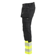 Blaklader 1130 Hi-Vis Stretch Kneepad Trousers Black/Yellow - Apparel & Accessories > Clothing > Uniforms > Contractor Pants & Coveralls HI-VIS TROUSERS