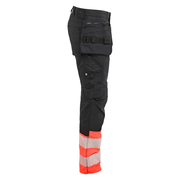 Blaklader 1130 Hi-Vis Stretch Kneepad Trousers Black/Red - Apparel & Accessories > Clothing > Uniforms > Contractor Pants & Coveralls HI-VIS TROUSERS