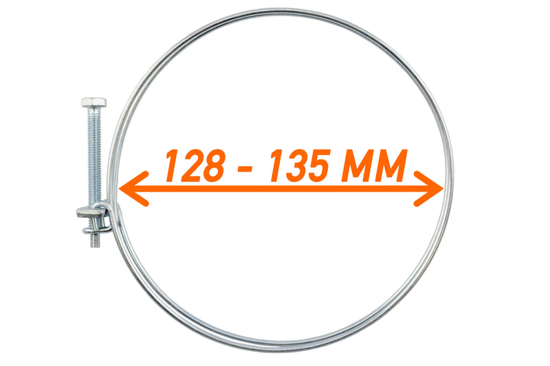 Double Wire Hose Clamp Galvanised 128mm-135mm - Home & Garden > Lawn & Garden > Watering & Irrigation > Garden Hose Fittings & Valves Tech Hose & Fittings