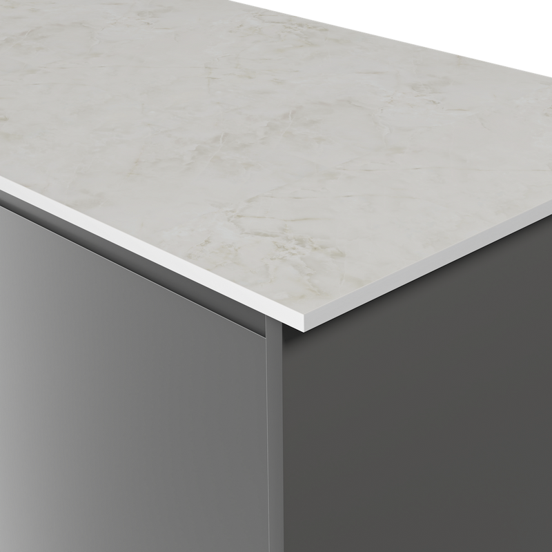 Aria F7408 Ice Onyx - Satin NDF Texture - White Core - Hardware > Building Materials > Countertops