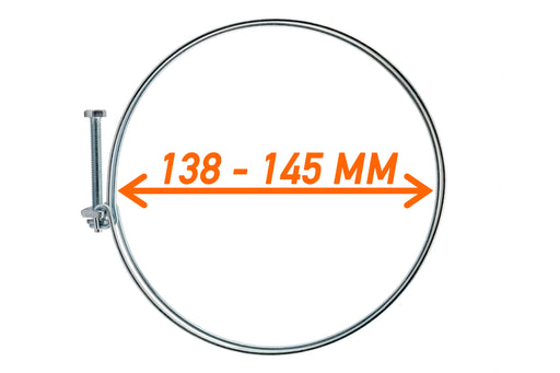 Double Wire Hose Clamp Galvanised 138mm-145mm - Home & Garden > Lawn & Garden > Watering & Irrigation > Garden Hose Fittings & Valves Tech Hose & Fittings