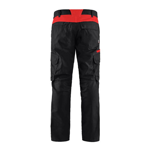 Blaklader 1444 Industry Stretch Trouser Black/Red - CARGO & COMBAT TROUSERS