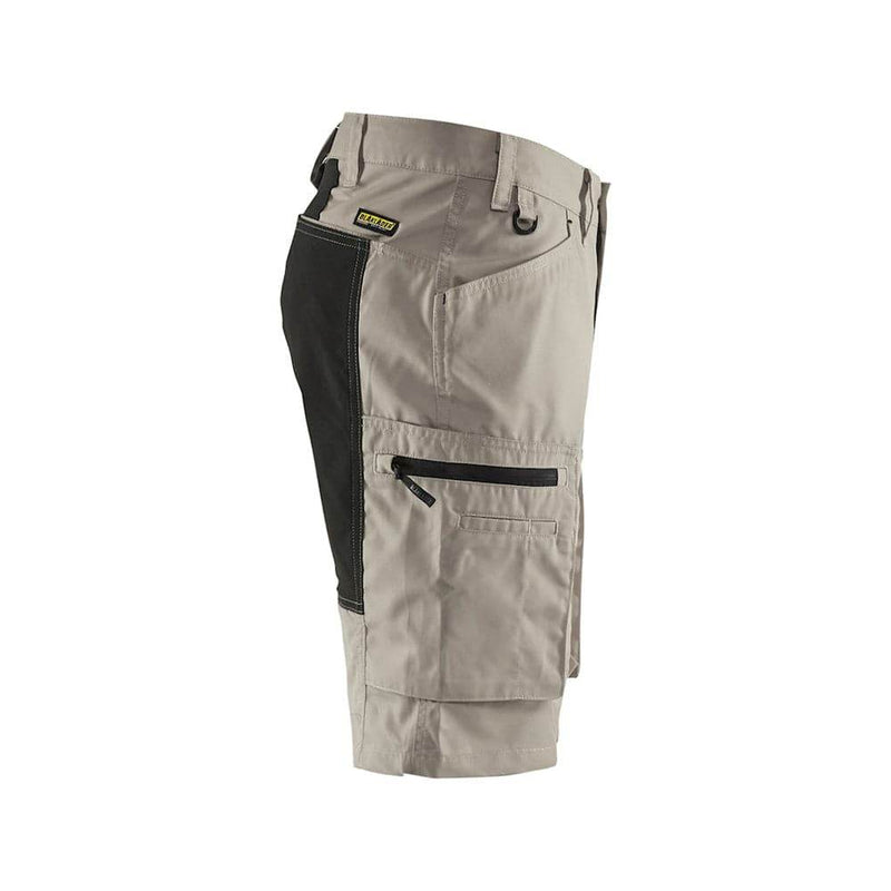 Blaklader 1449 Service Industry Work Cargo Stretch Shorts Stone/Black 33" Waist - Apparel & Accessories > Clothing > Shorts > Cargo Shorts SALE SHORTS